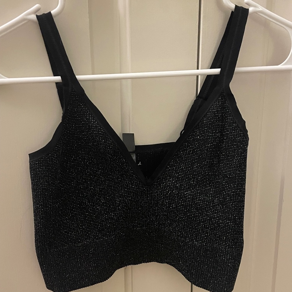 Sparkly Black Out from Under Urban Outfitters Tank Top